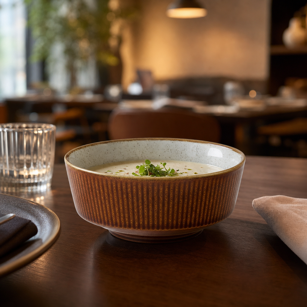 Kochi Soup Bowls 465ml in Cinnamon Brown for Casual & Elevated Dining