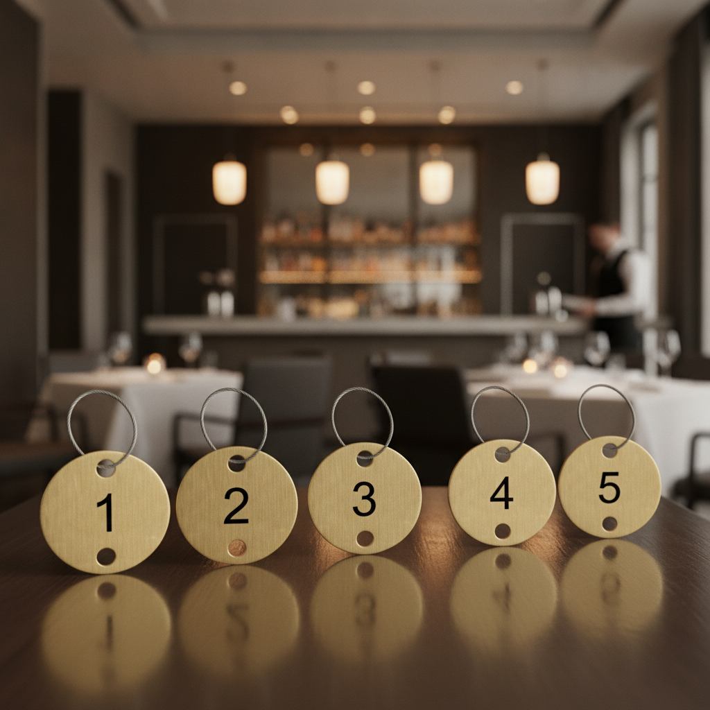 Stainless Steel Table Numbers 1-5 30x30mm for Simplified Ordering