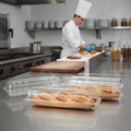 rPET Clear Flat Top Baguette Box 12" for Food Service (Pack of 200)