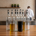 Clear Glass Olive Oil and Vinegar Bottle 500ml for Tabletops (Pack of 6)