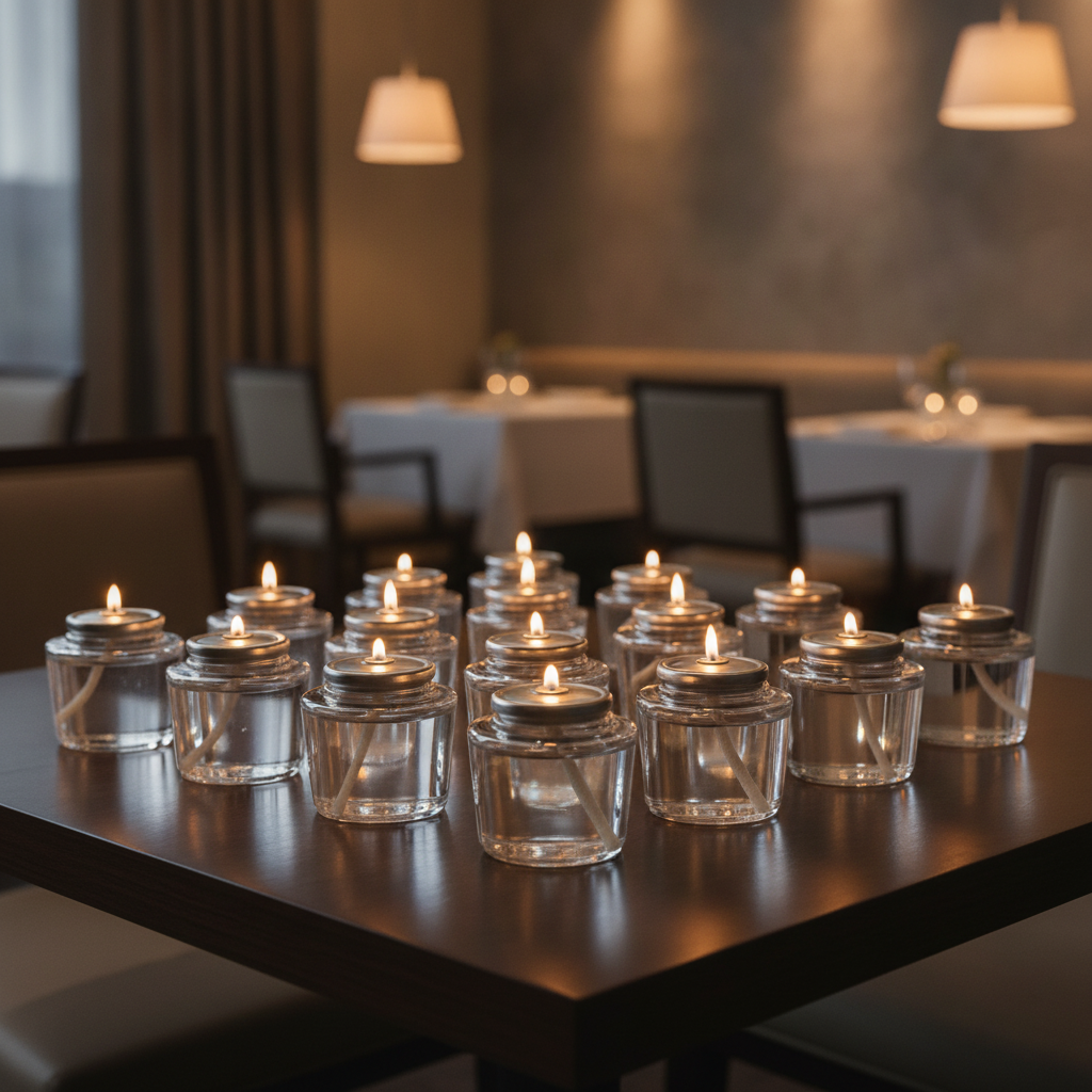 Disposable Liquid Votive Candles 44mm for Event Venues (Pack of 96)