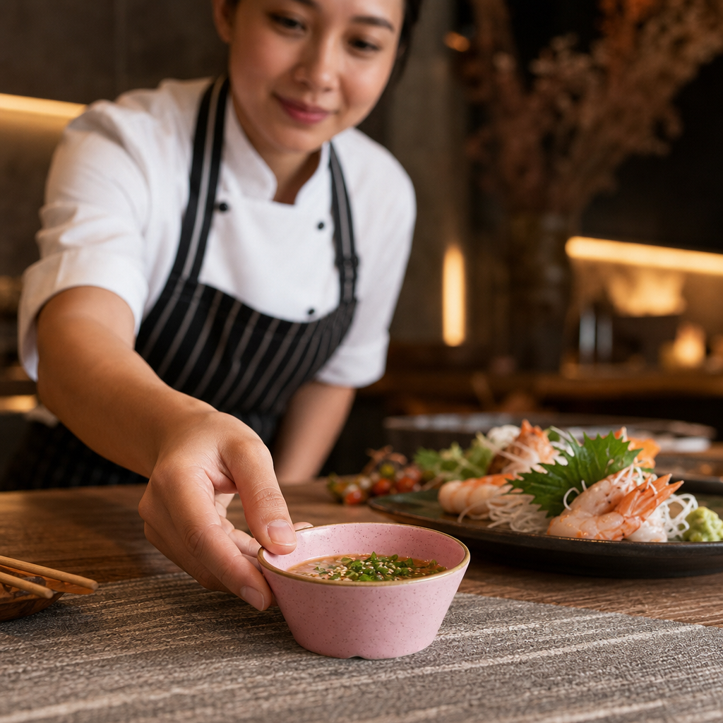 Sauce Dishes 90ml Pink Vitrified Ceramic for Modern Tabletop (Pack of 12)