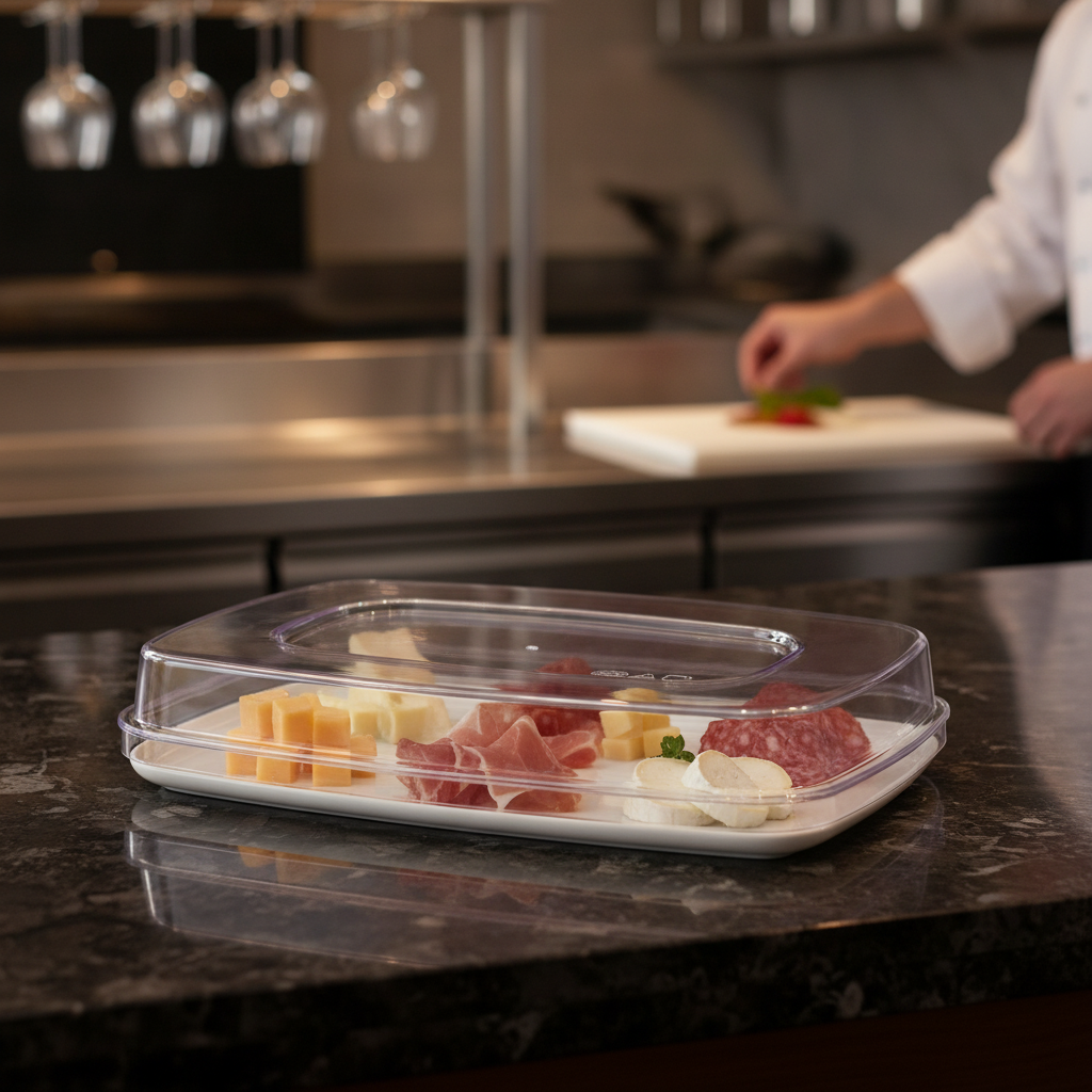 Clear SAN Food Cover 180 x 110mm for Display Areas