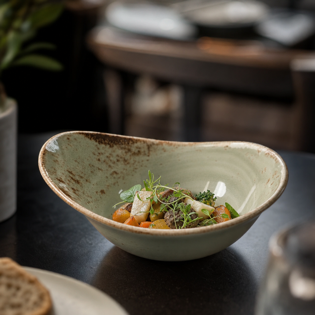 Craft Green Freestyle Bowls 180mm for Casual Cafés & Restaurants - Pack of 12