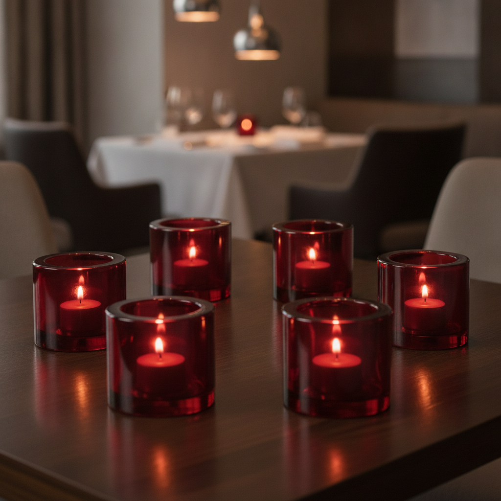 Ruby Tealight 70mm for Enhancing Dining Experience (Pack of 6)