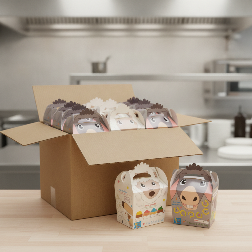 Food Safe Children's Meal Boxes for Dining Experiences (Pack of 200)