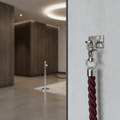 Chrome Wall Fixing 37x49mm for Stylish Barrier Systems