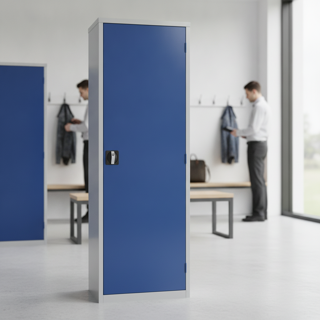 Blue Epoxy Polyester Clothing Locker 610mm for Staff Rooms
