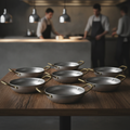 Stainless Steel Vintage Handled Dishes 150mm for Upscale Dining (Pack of 6)