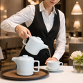 Porcelain Aqua Tea Pots 450ml for Elegant Dining (Pack of 2)