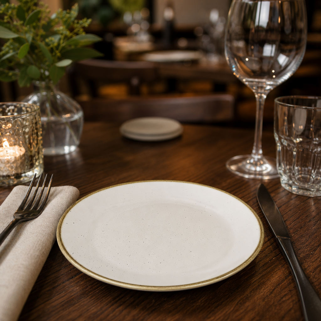 Plates 165mm White Vitrified Ceramic for Hospitality Environments (Pack of 12)
