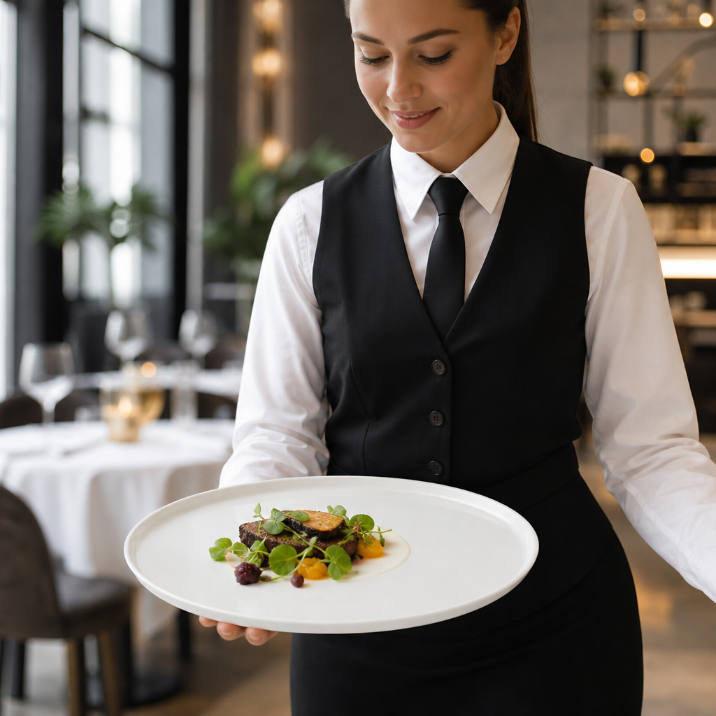 Round Trays 275mm Fine China for Upscale Dining (Pack of 12)