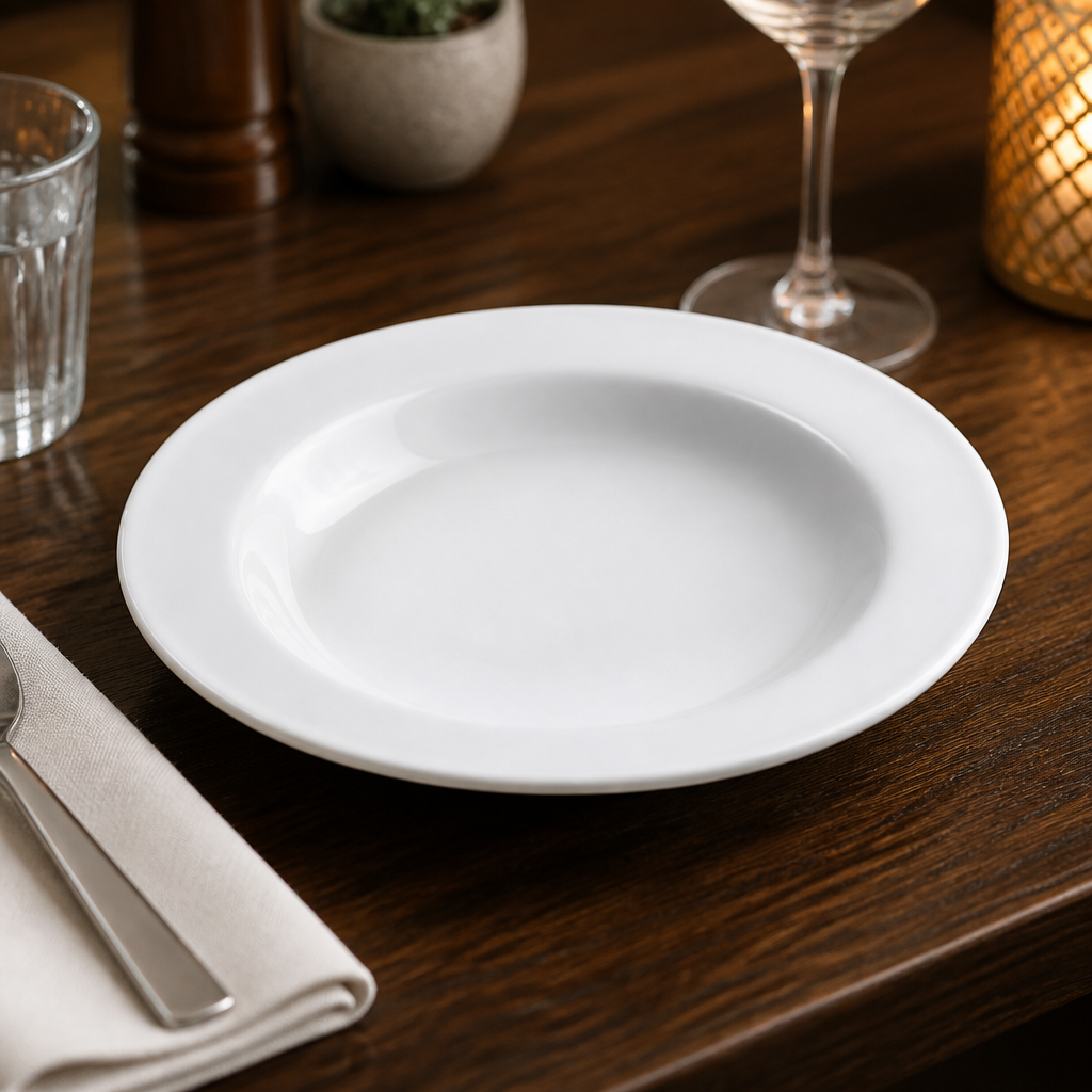 Simplicity White Soup Plates 215mm for Casual Dining - Pack of 24