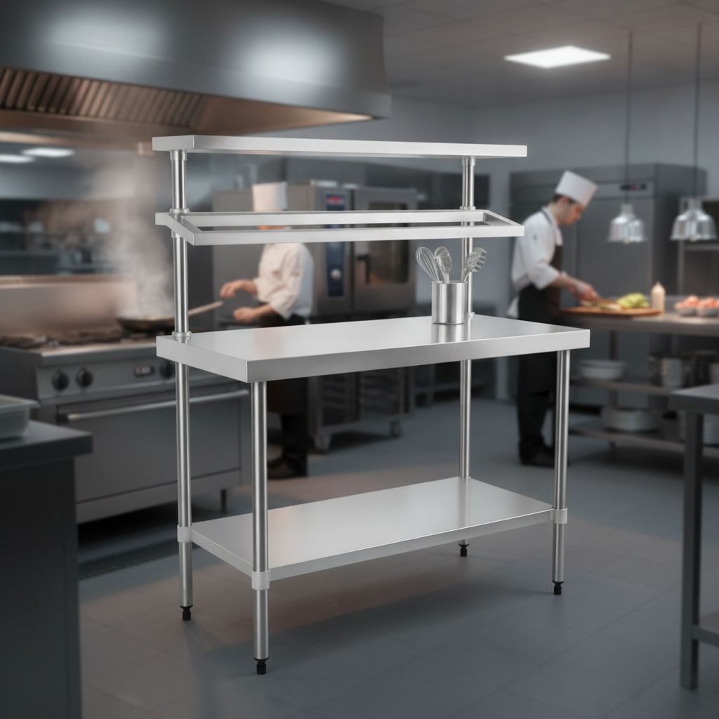 304 Stainless Steel Prep Station 1200x600mm for Commercial Kitchens