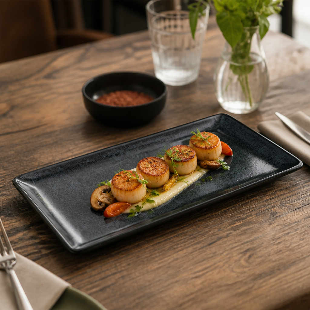 Rectangular Trays x 380 178mm Porcelain for Rustic Dining (Pack of 6)