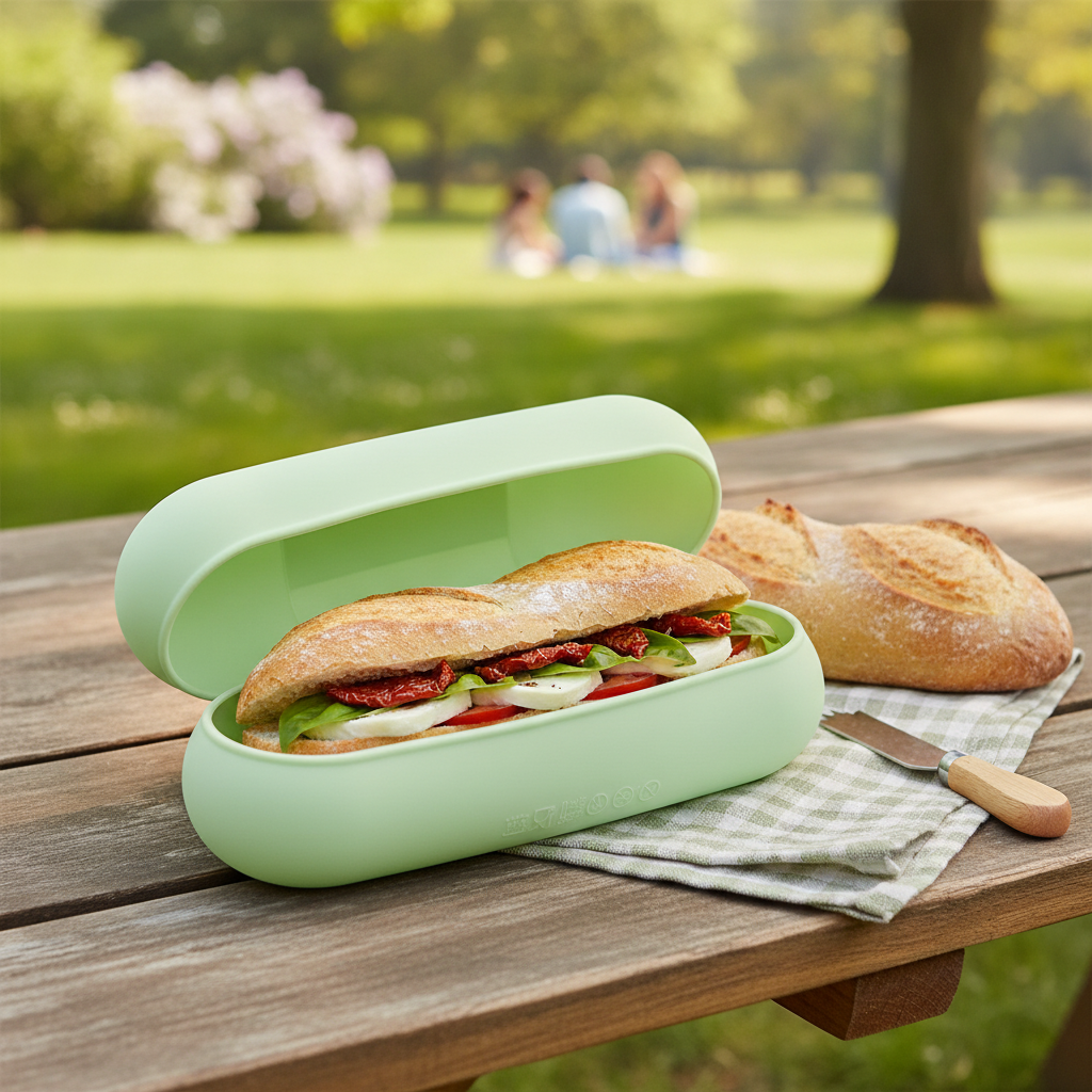 Durable Silicone Baguette Wrap Case for Packed Lunches