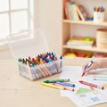 Non-Toxic Round Crayons for Kids' Activities (Pack of 50)