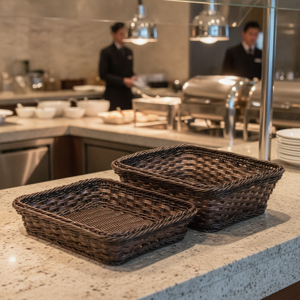 Poly-Rattan Gastronorm Basket 1/2 Size for Buffet Displays