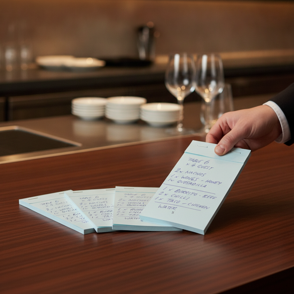 Paper Carbonless Waiter Pad Duplicate Small for Efficient Service (Pack of 50)