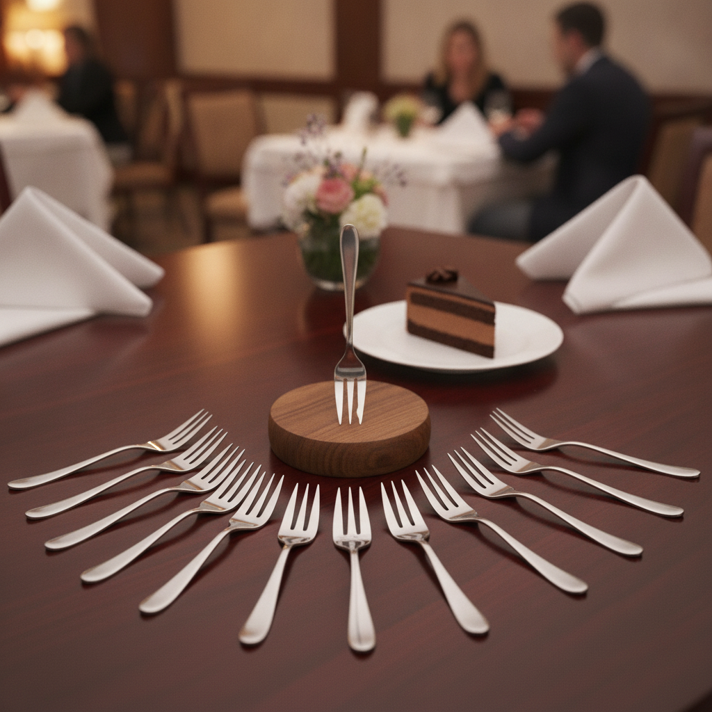 Stainless Steel Cake Forks for Elegant Table Settings (Pack of 12)