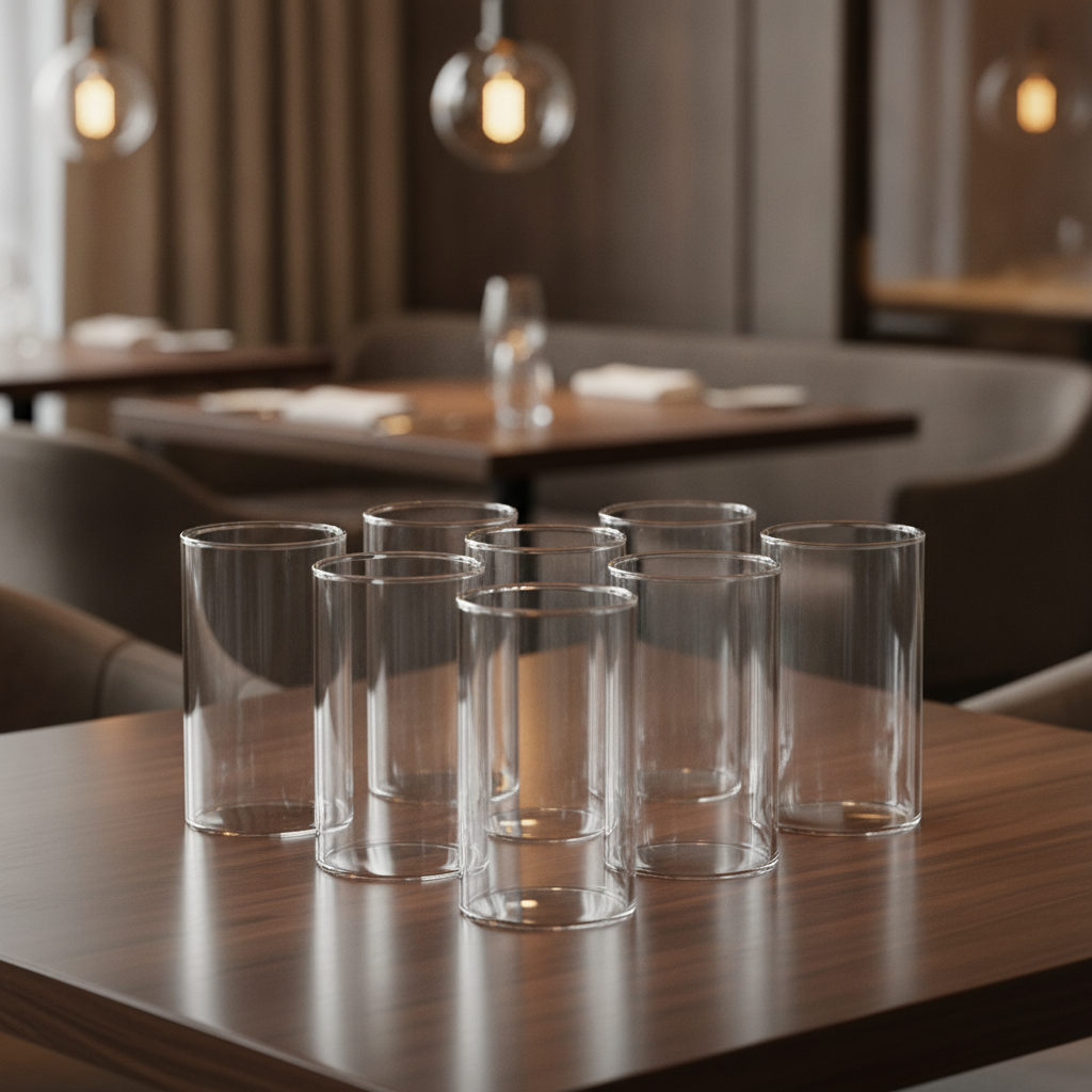 Clear Glass Cylinder Globe 62x118mm for Event Venues (Pack of 6)