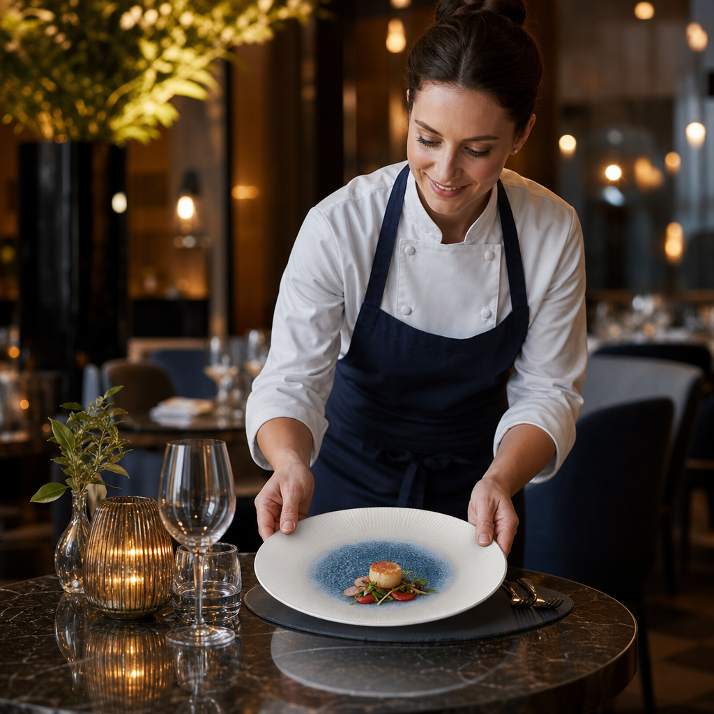 Deep Coupe Plate 255mm Blue Vitrified Ceramic for Dining Tables (Pack of 12)