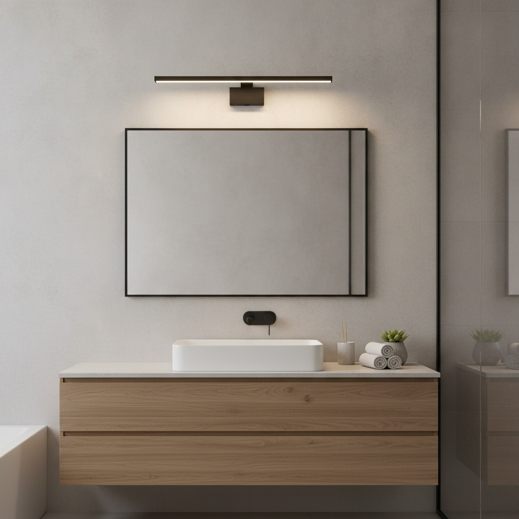Metal Black Wall Light 4000K for Bathrooms & Living Spaces
