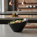 Melamine Black Sloping Bowl 210mm for Buffet Displays