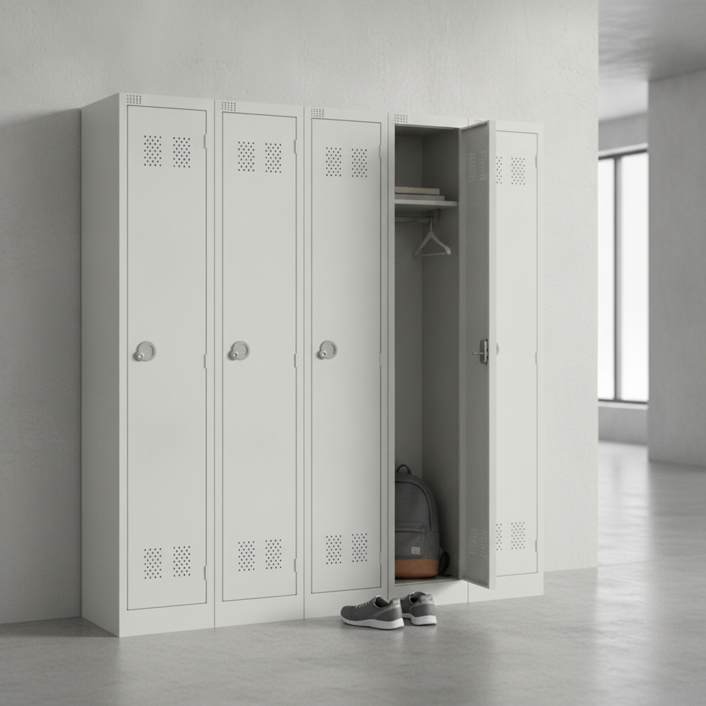 Powder Coated Steel Single Door Lockers 300mm Deep for Schools & Workplaces