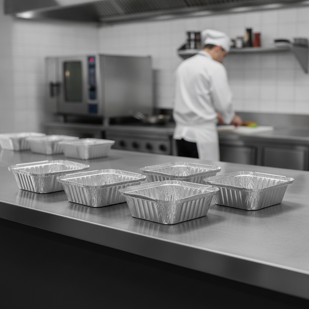 Aluminium Foil Containers 450ml for Takeaway Service (Pack of 500)