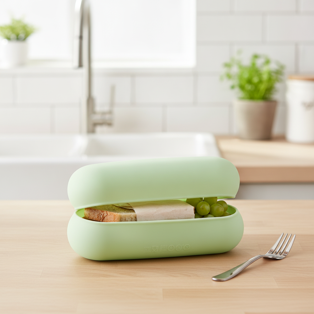 Platinum Silicone Reusable Wrap Case for Packed Lunches