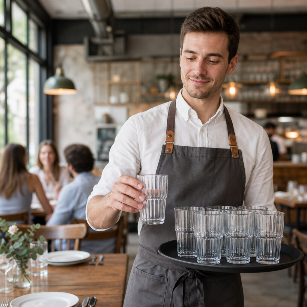 Extra-Resistant Tempered Glass Stacking Tumblers 270ml for Bars & Pubs (Pack of 24)