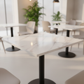 Marble Effect Square Table Top 600x600mm for Dining Areas