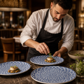 Coupe Plates Nomad 300mm Blue Porcelain for Casual Dining (Pack of 12)
