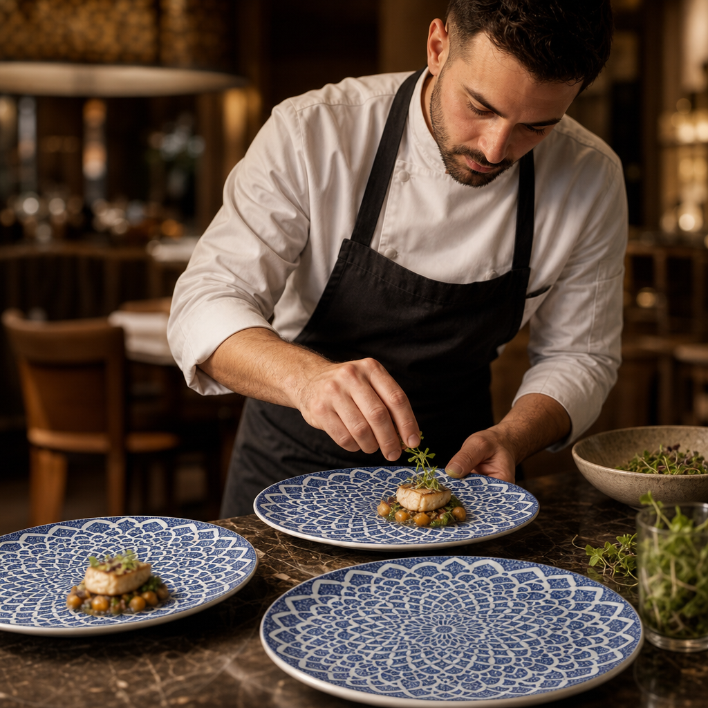 Coupe Plates Nomad 300mm Blue Porcelain for Casual Dining (Pack of 12)