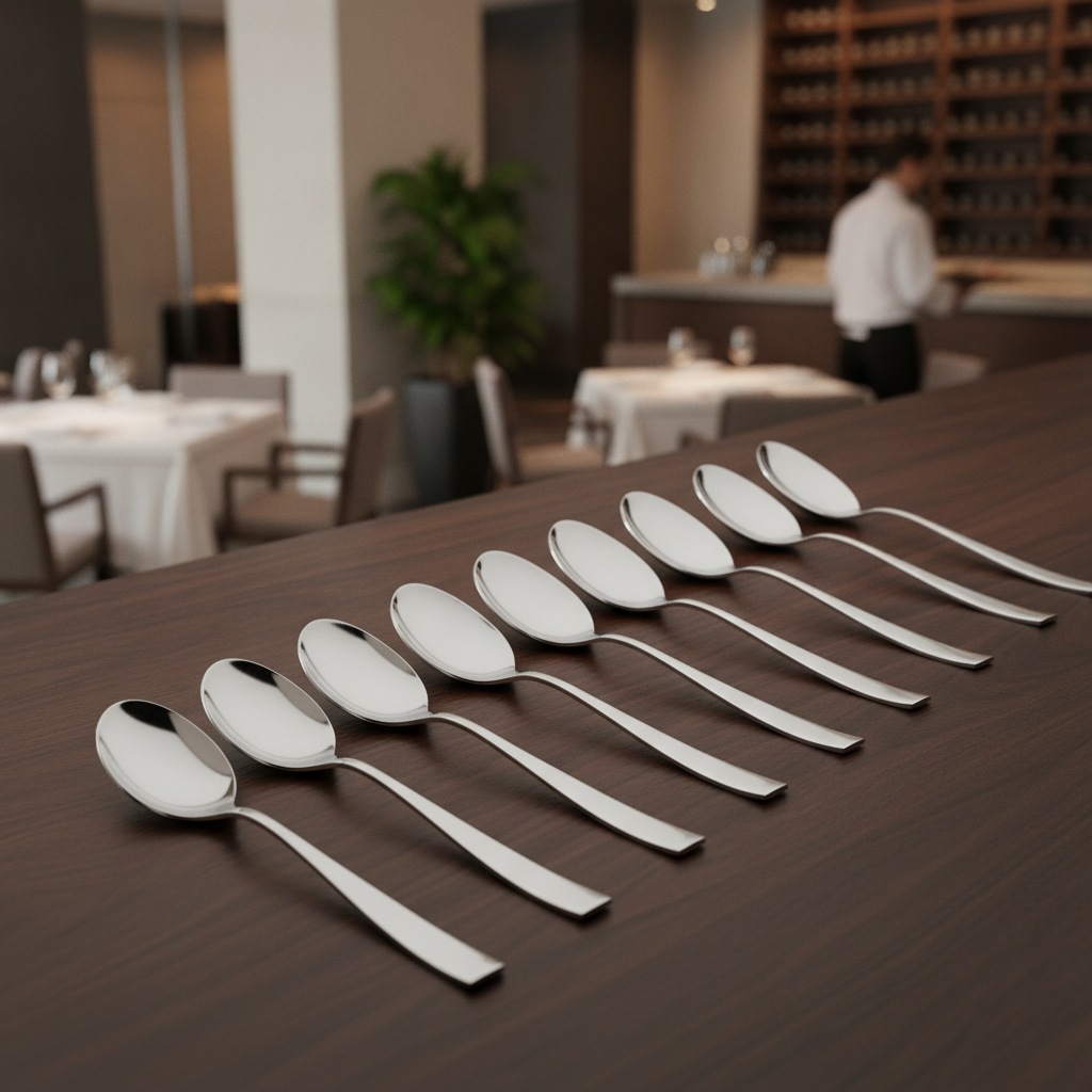 Stainless Steel Serving Spoon 220mm for Dining (Pack of 12)