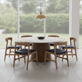 Rubber Wood Dining Chairs 760x480mm for Elegant Seating Areas (Pack of 6)