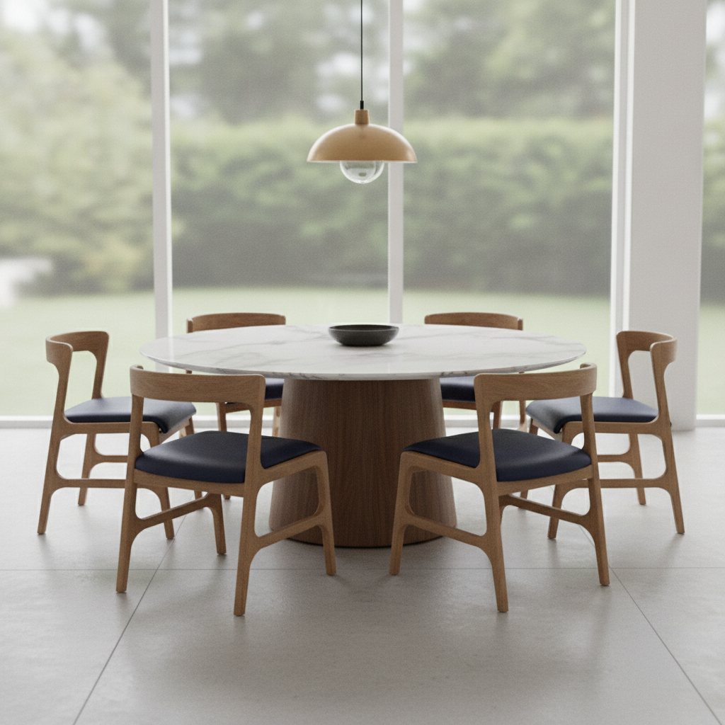 Rubber Wood Dining Chairs 760x480mm for Elegant Seating Areas (Pack of 6)