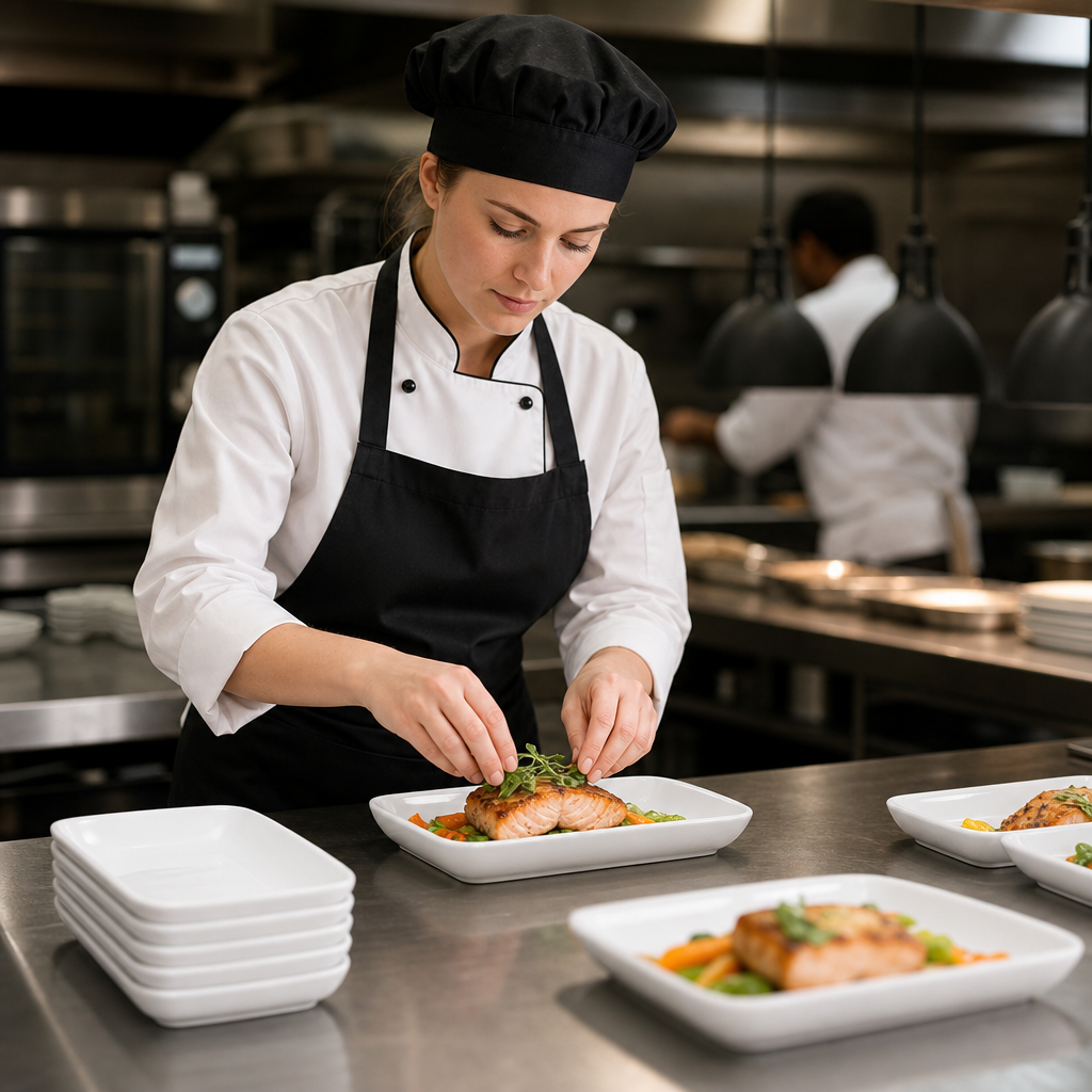 Deep Trays 260x150mm Vitrified Ceramic for Catering (Pack of 6)
