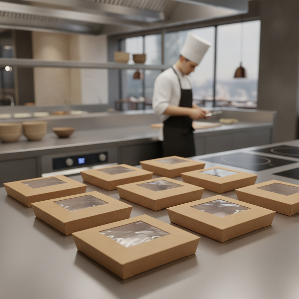 Paperboard Hot Food Box Lids for Takeaway Applications (Pack of 320)