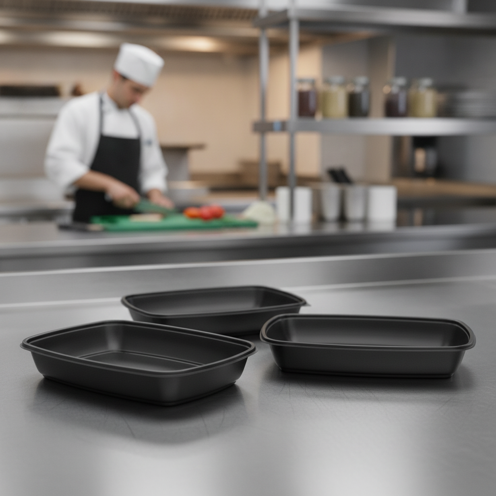 Polypropylene Large Rectangular Food Containers 1.35L for Restaurants (Pack of 150)