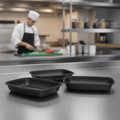 Polypropylene Large Rectangular Food Containers 1.35L for Restaurants (Pack of 150)