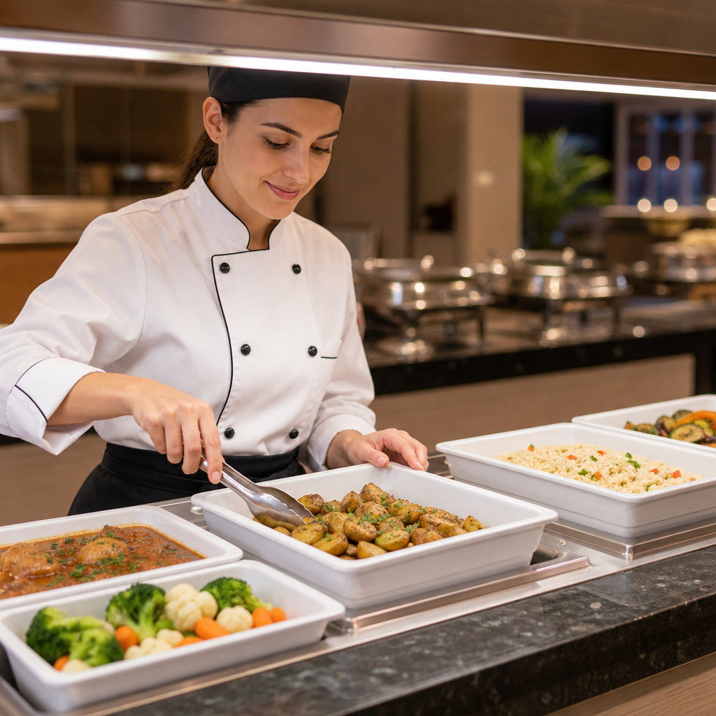 Porcelain One Third Size Gastronorm 100mm for Buffets