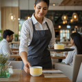 Slimline Stacking Cups Alumina 200ml Yellow Ceramic for Cafés (Pack of 36)