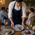 Coupe Plates 200mm Blue Ceramic for Dining & Entertaining (Pack of 12)
