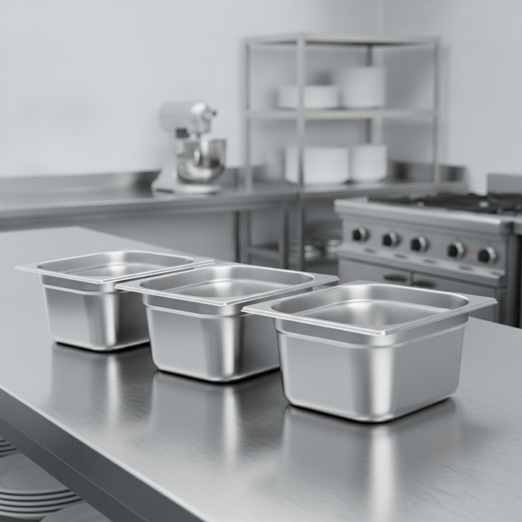 201 Stainless Steel 1/2 Gastronorm Tray 150mm for Commercial Use