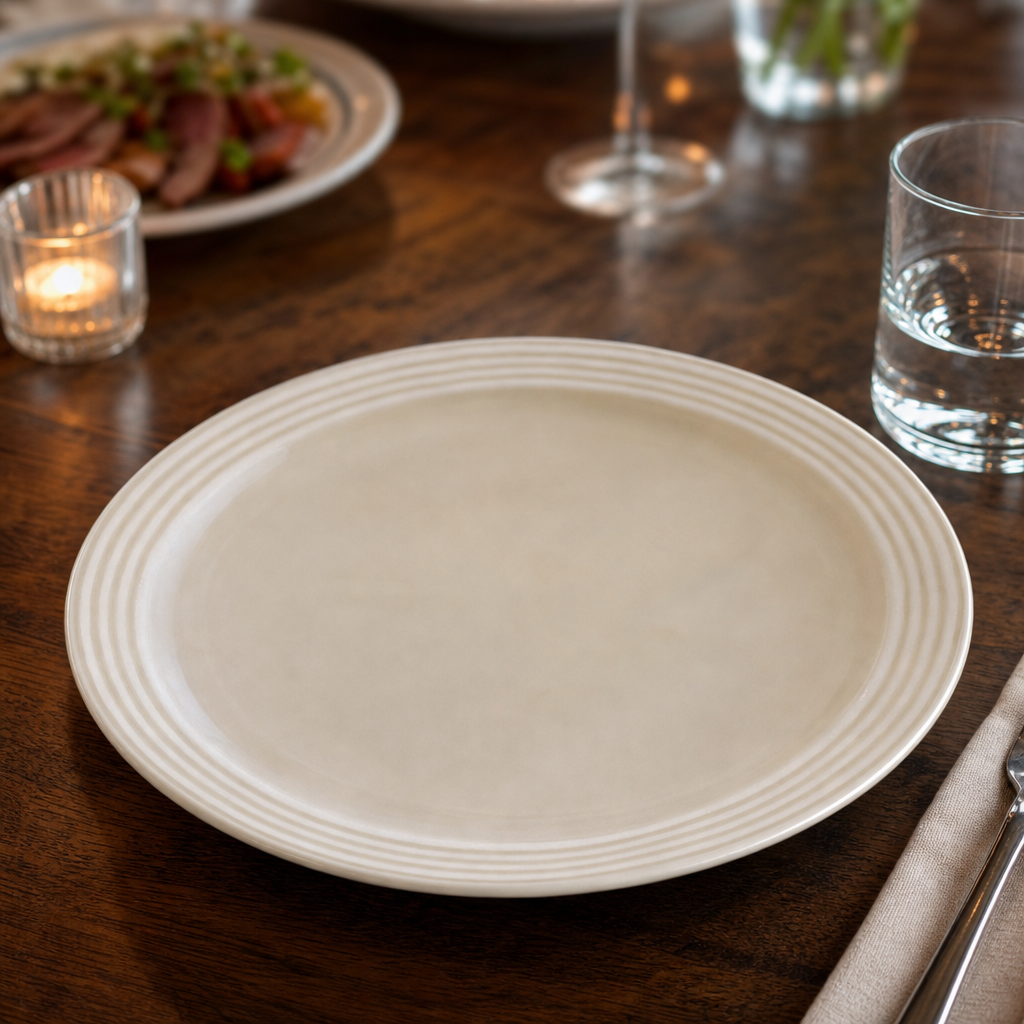 Norse Linen Plates 254mm China for Professional Use (Pack of 12)