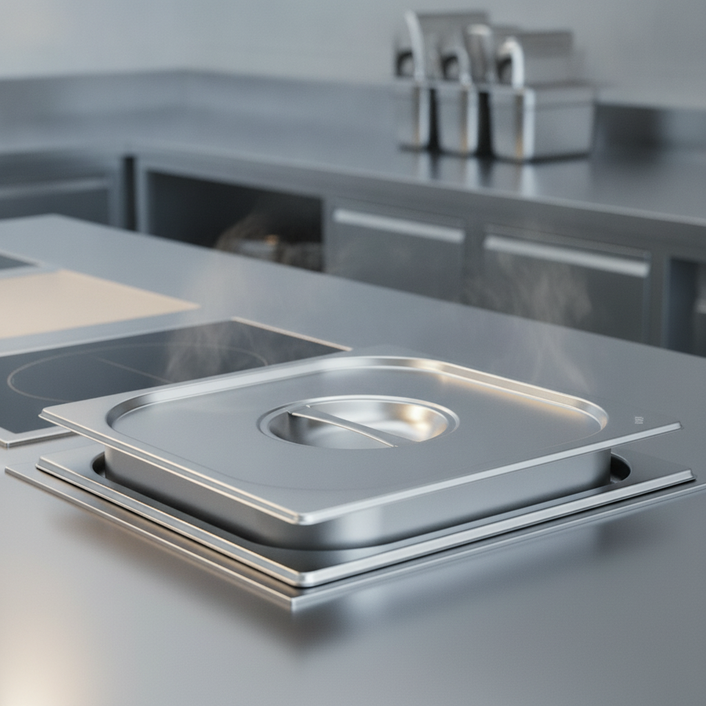 Stainless Steel Gastronorm Lid 1/2 for Food Storage & Serving