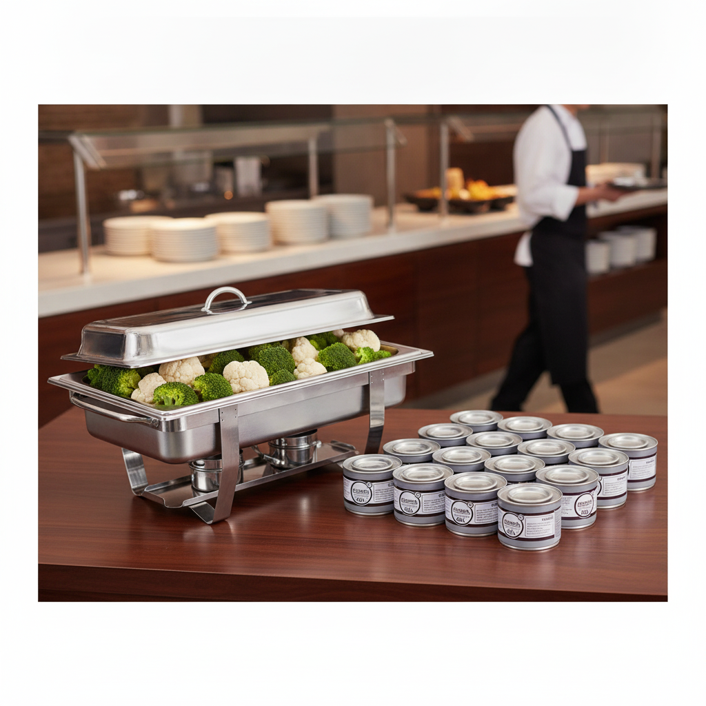 Stainless Steel Chafer Set 9L for Self-Service Buffets (Pack of 24)