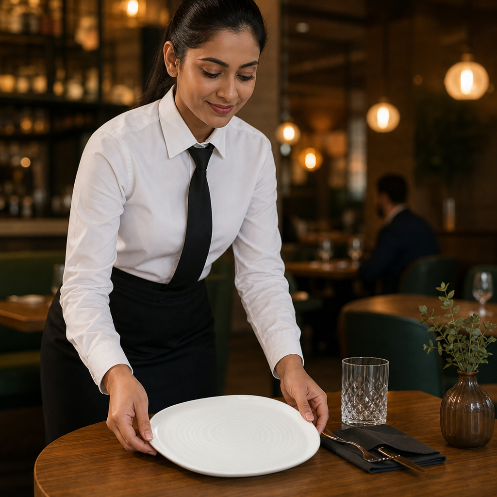 Organic Oblong Plates 260x200mm Vitrified Ceramic for Hospitality (Pack of 6)